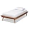 Baxton Studio Karine Mid-Century Modern Walnut Brown Finished Wood Twin Size Platform Bed Frame 183-11179-Zoro - alternate 1